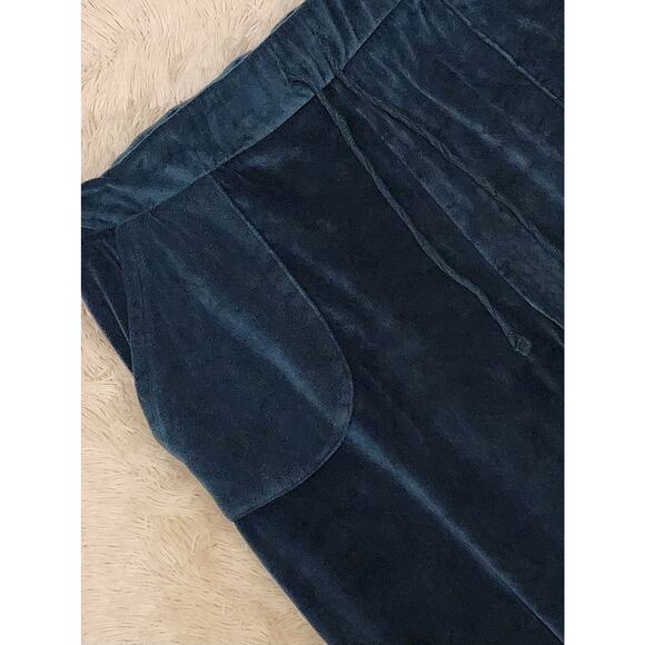 LC Lauren Conrad Women's Velour Crewneck Aqua Plus 2X Top Pants Tracksuit Set - Picture 8 of 9